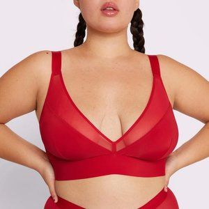 Parade Plunge Bralette Re:Play in Red Velvet